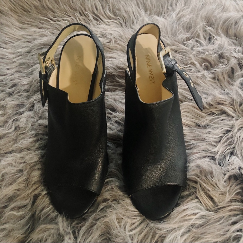 Nine West Buckled Peep-toe Booties - Picture 3 of 10